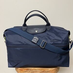 Longchamp Le Pliage Expandable Travel Bag in Navy - Le Pliage Green Line